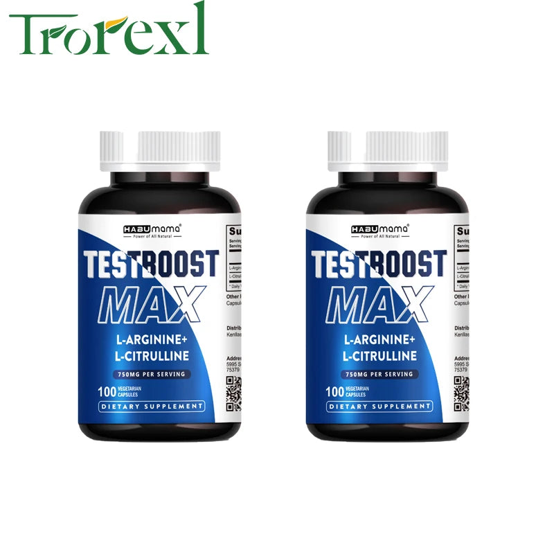 100 Tablets-L-Arginine &amp; L-Citrulline Complex-Male Enhancing Supplements- Boosts Performance,Recovery Support,Bedroom Confidence