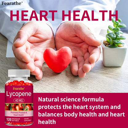 Premium Lycopene 40mg, Dietary Supplement for Prostate, Antioxidant, Heart, Skin &amp; Immune Health, Non-GMO, 30/60/120 Softgels