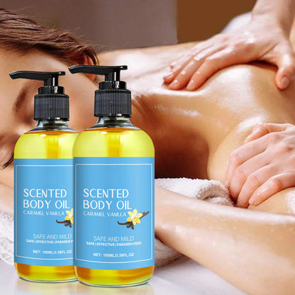 1-5pcs Stress Relief Body Oil with Vanilla - Deeply Moisturizes &amp; Soothes Muscles, Herbal Formula for Relaxing Bath &amp; Massage.