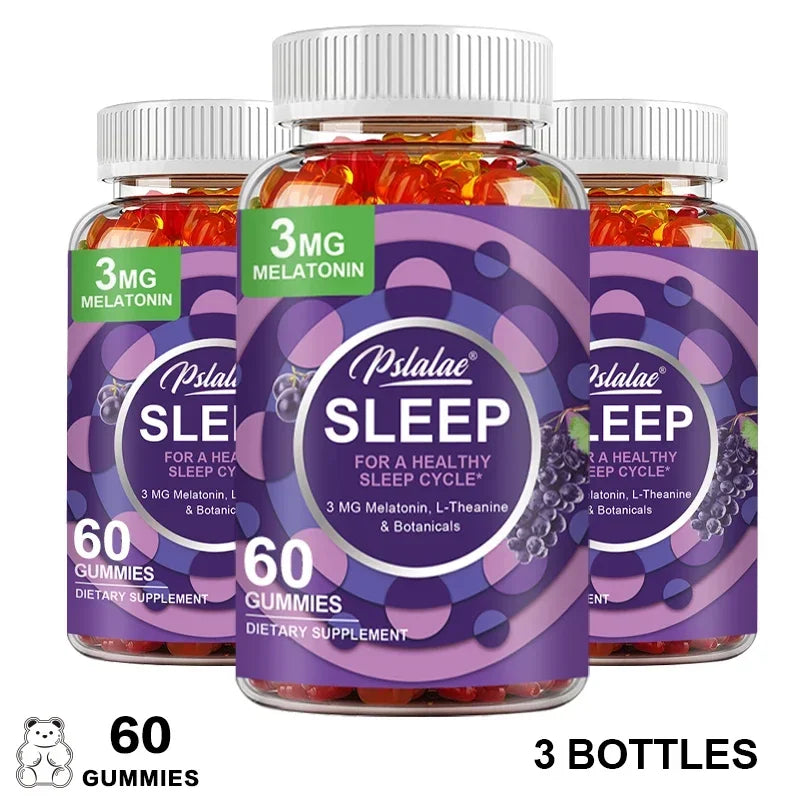 Melatonin Gummies Anxiety Stress Relief Help Sleep Save Insomnia Body Clock Adjustment for Adult