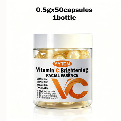 Vitamin C Facial Serum, Moisturizing and Brightening, Firming the Skin, Contains Vitamin E, Retinol, Hyaluronic Acid Facial Skin Care Serum, 18 Capsules/30 Capsules/40 Capsules/50 Capsules/60 Capsules/80 Capsules/100 Capsules