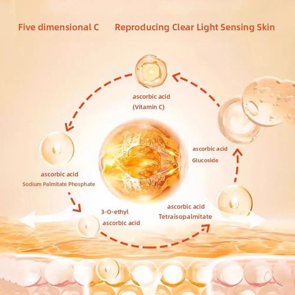 Five Vitamin C Tone Up Cream Vitamin C BB Cream Hydrating Face Moisturizer Conceal Pores Waterlight Makeup Lazy Concealer