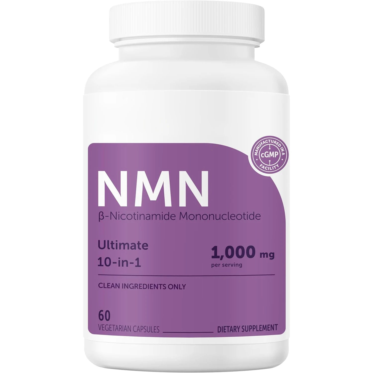 NMN Complex 1000mg, NAD+ Supplement with Resveratrol - NMNH Alternative - Supports Cellular Energy &amp; NAD+ Level, 60 Capsules