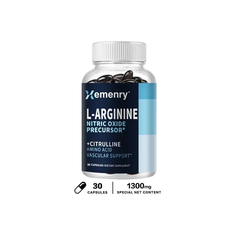 L-Arginine - Nitric Oxide Supplements - Boost Endurance &amp; Strength, Promote Muscle Growth, Improve Performance