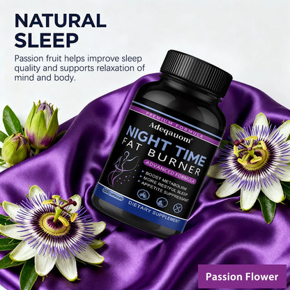 Nighttime Fat Burner Support Capsules, Supports Gentle Metabolism, Digestive Wellness &amp; Restful Sleep, Natural Supplement