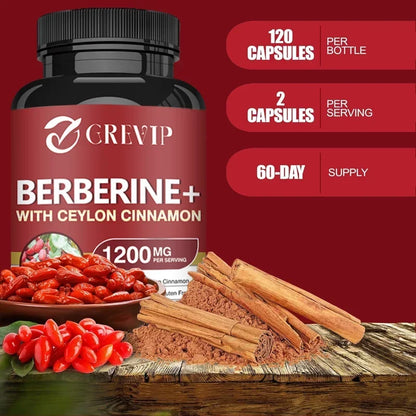 Berberine with Ceylon Cinnamon Supplement - Immune System, Cardiovascular &amp; Gastrointestinal Function