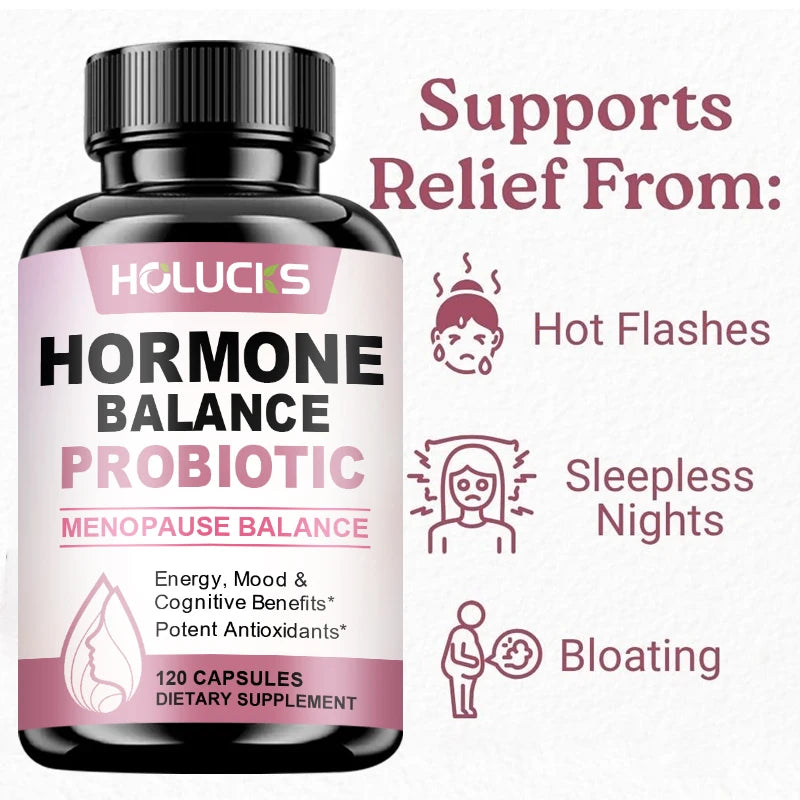 Hormone Balance Probiotic, Supports Menopause Balance, Relieves Fatigue, Mood Swings, Improve Digestion &amp; Metabolism