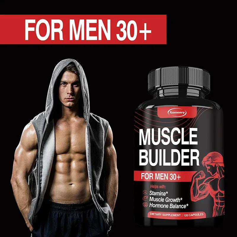 Muscle Builder for Men 30+ - Boosts Muscle, Strength and Endurance, Supports Hormone BalanceSupplements