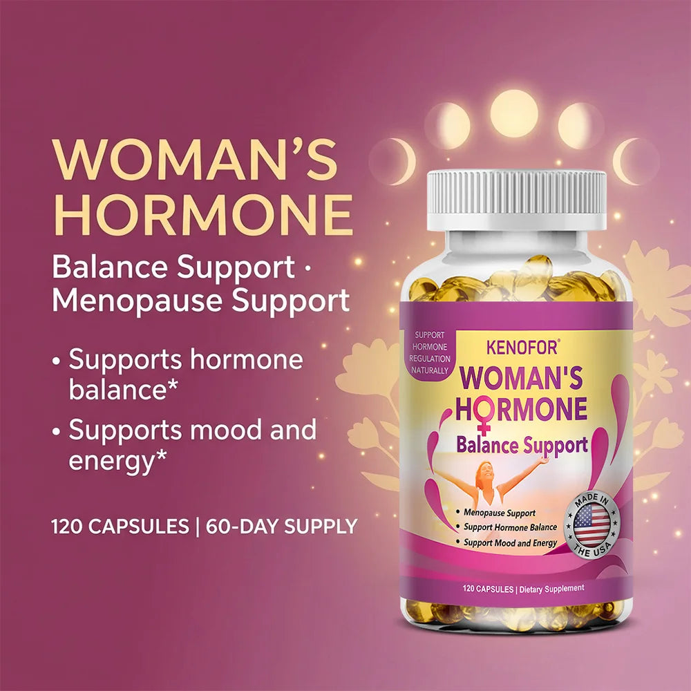 Women’s Menopause Support Supplement, Enhancing Hot Flashes, Night Sweats, Mood Swings &amp; Fatigue, Supports Daily Wellness