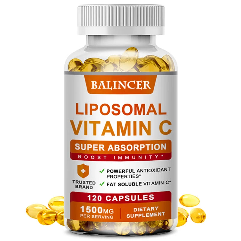 Vitamin C 1500mg with Zinc 20mg, 120 Capsules, Overall Health Vitamin Dietary Supplement, Non-GMO &amp; Gluten-Free Vegetarian