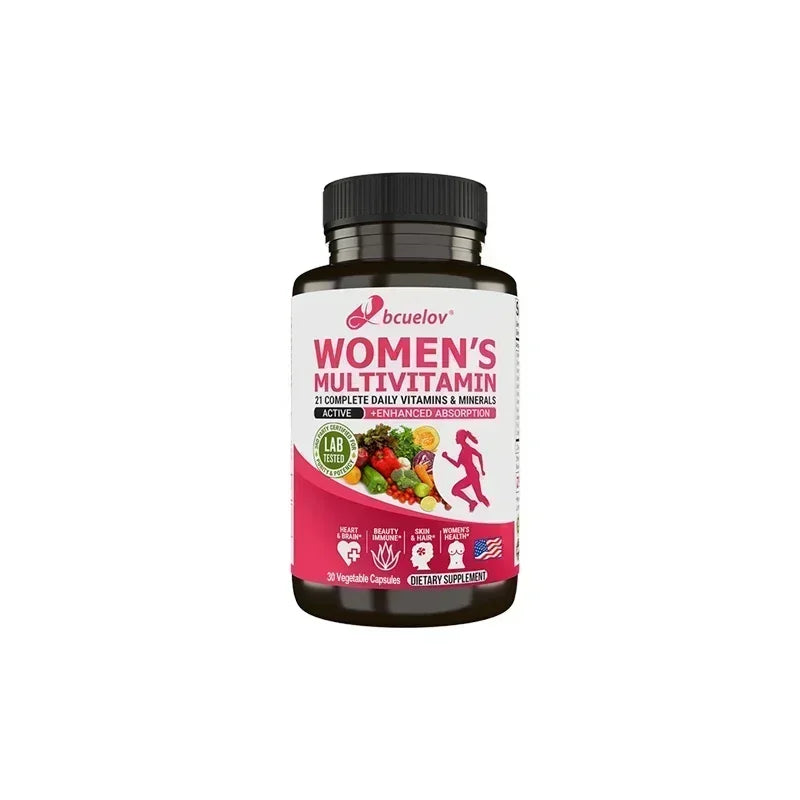 Women’s Multivitamin &amp; Mineral Capsules - Calcium Biotin Zinc, Vitamin A/C/D/E/K/B, Skin Hair Nail Bone Heart &amp; Immune Wellness
