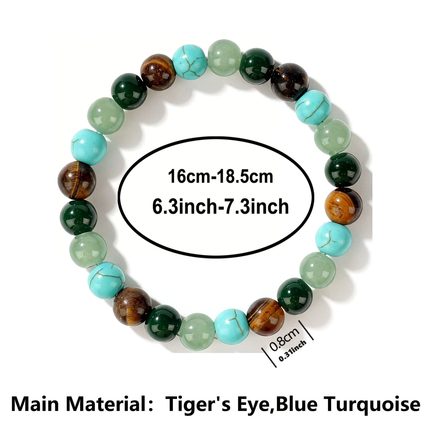 Spring Boho Summer Accessories Blue Turquoise Nature Stone Bracelets for Gifts Energy Charm Peri &amp; Menopause Bracelet 2.2