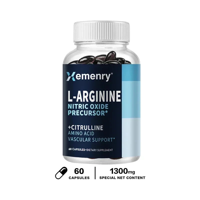 L-Arginine - Nitric Oxide Supplements - Boost Endurance &amp; Strength, Promote Muscle Growth, Improve Performance