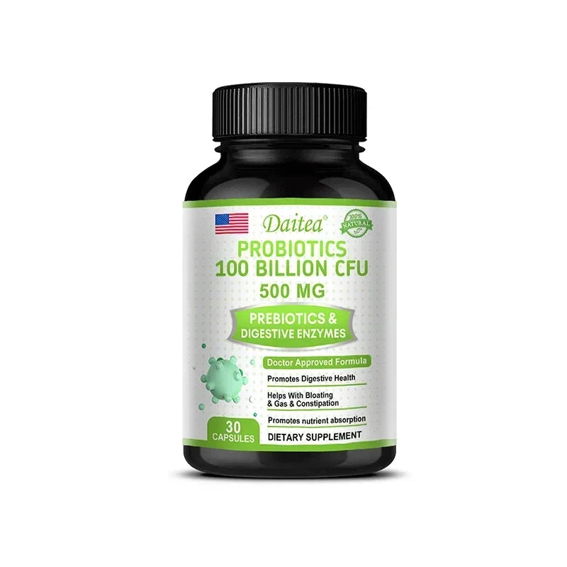 Probiotics 100 Billion CFU with Prebiotics &amp; Digestive Enzymes, Gut Health, Digestion, Bloating Relief &amp; Immune Support