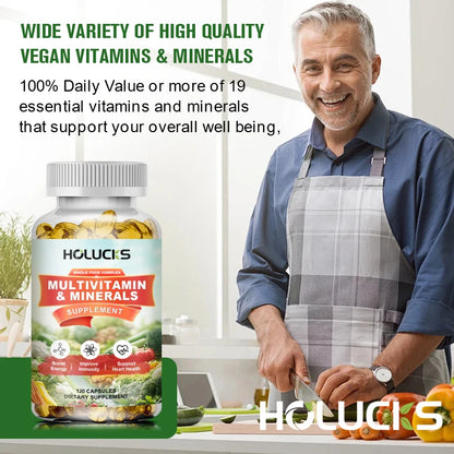 HOLUCKS Multivitamins &amp; Multiminerals Supplement with Methylated Vitamins Chelated Minerals for Energy, Focus &amp; Immune Health