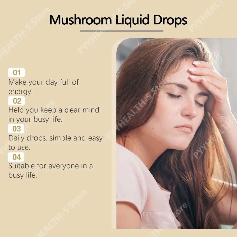 1000+mg Mushroom Liquid Drops 60ml with Lion&