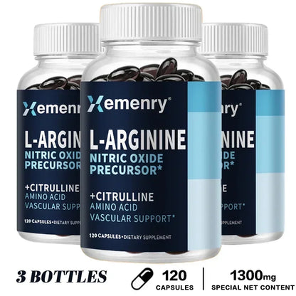 L-Arginine - Nitric Oxide Supplements - Boost Endurance &amp; Strength, Promote Muscle Growth, Improve Performance