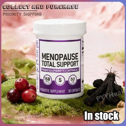 Menopause Probiotic Supports Hormone Balance, Hot Flashes, Night Sweats, Weight Management, Bloating &amp; Gut Health Resveratrol+