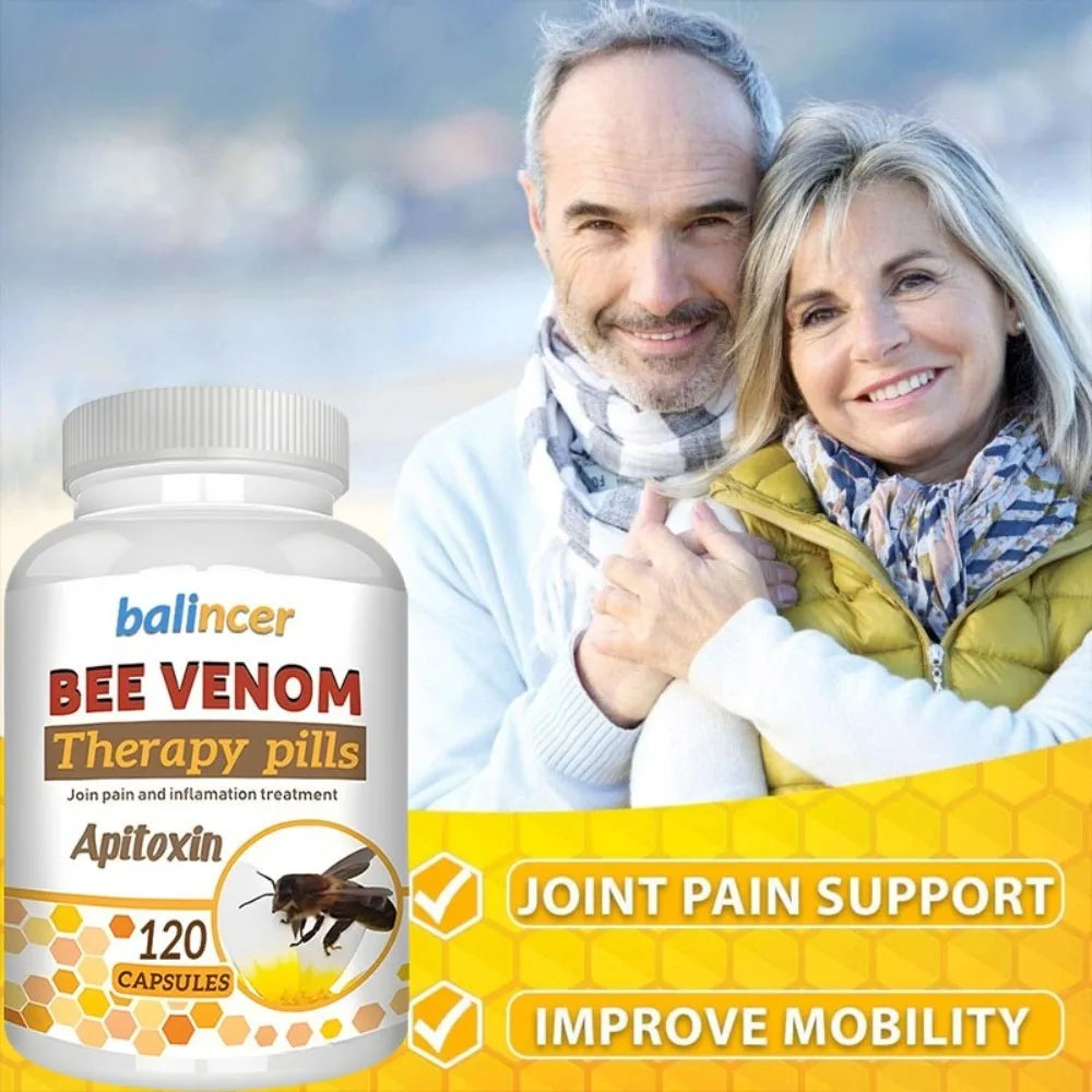 Bee Venom Extract Capsules - Relieves Joint Pain, Promotes Bone Health, Support Immunity