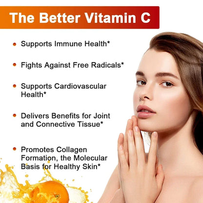 Vitamin C 1500mg with Zinc 20mg, 120 Capsules, Overall Health Vitamin Dietary Supplement, Non-GMO &amp; Gluten-Free Vegetarian