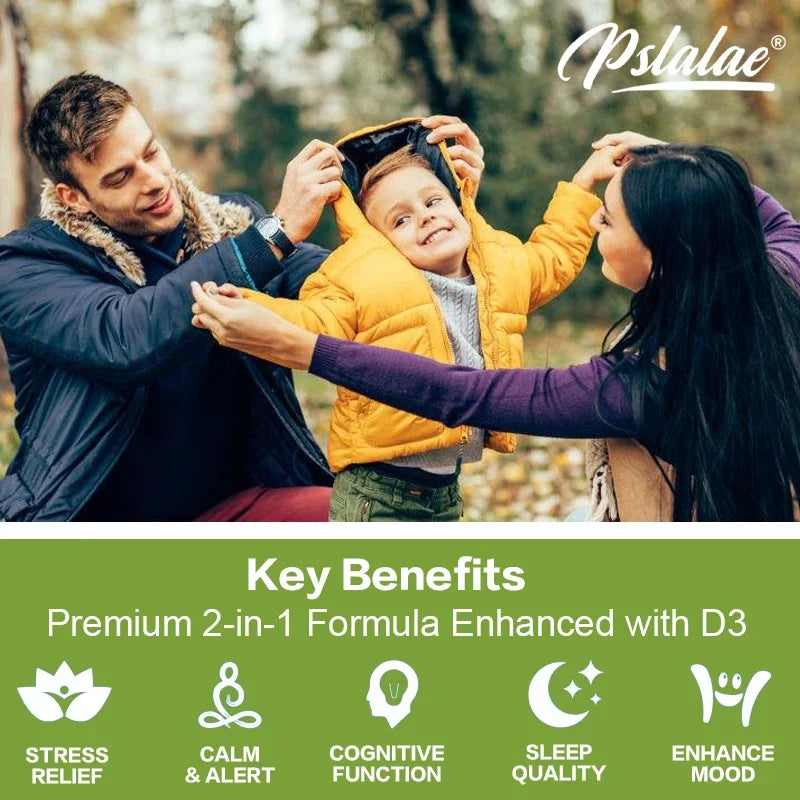 L-Theanine Capsules 200 Mg, 120 Vegetarian Supplement Relieves Stress Supports Healthy Mood and Improves Focus