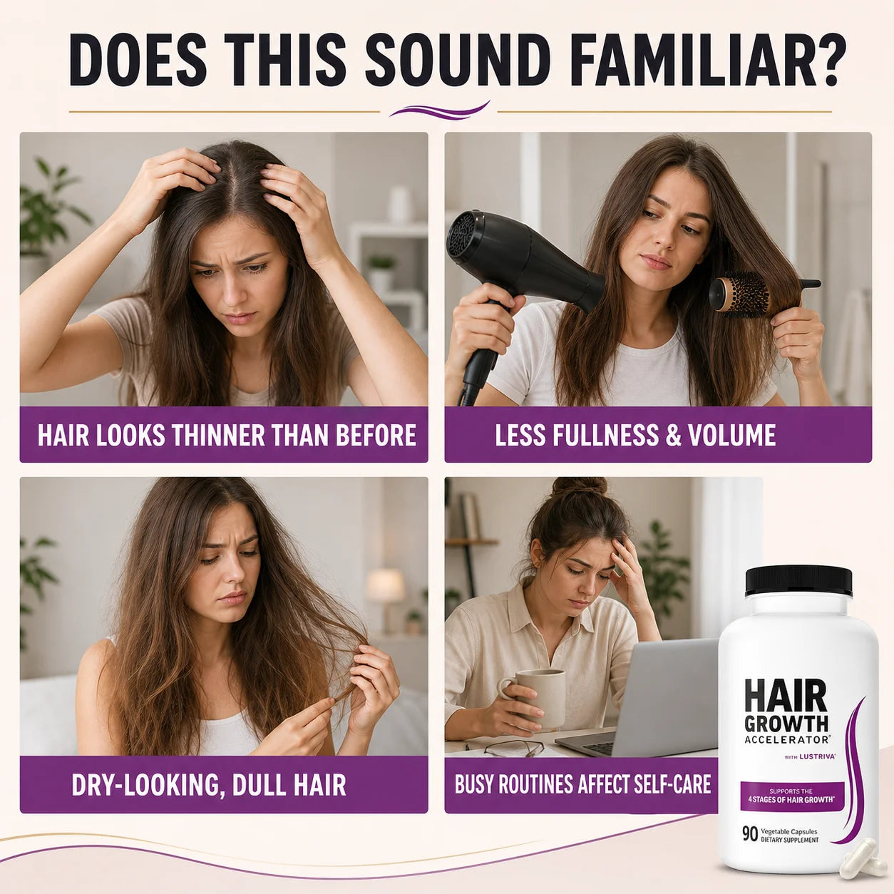 Hair Skin Nails Support Vitamins with Biotin Collagen Saw Palmetto 10000mcg Biotin Vegan Capsules Beauty Nutrition Formula