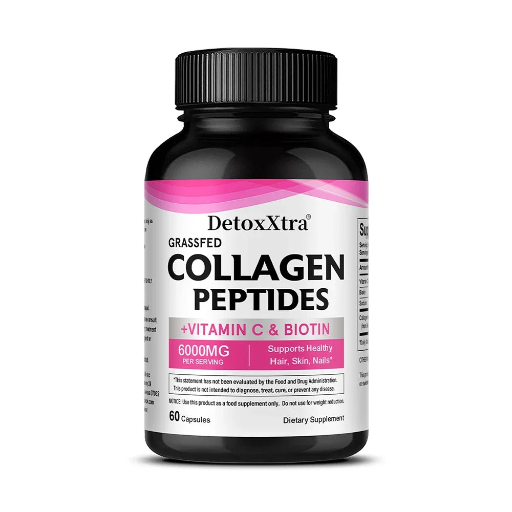 Collagen Supplement with Vitamin C &amp; Biotin – Supports Hair, Skin, Nails, Joints, Bone &amp; Anti-Aging, Skin Whitening Antioxidants