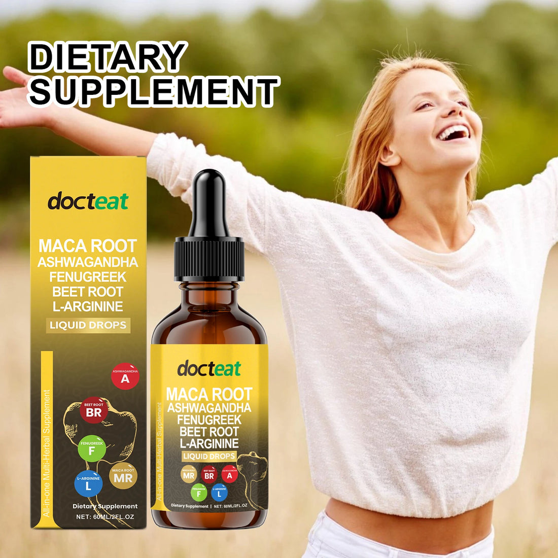 Maca Supplement -Improve Performance, Energy, Endurance Muscle Mass Improve, Balance Hormones for Women and Men