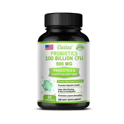 Probiotics 100 Billion CFU with Prebiotics &amp; Digestive Enzymes, Gut Health, Digestion, Bloating Relief &amp; Immune Support
