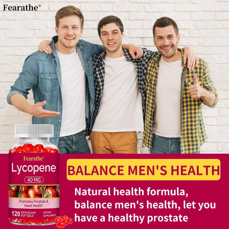 Premium Lycopene 40mg, Dietary Supplement for Prostate, Antioxidant, Heart, Skin &amp; Immune Health, Non-GMO, 30/60/120 Softgels