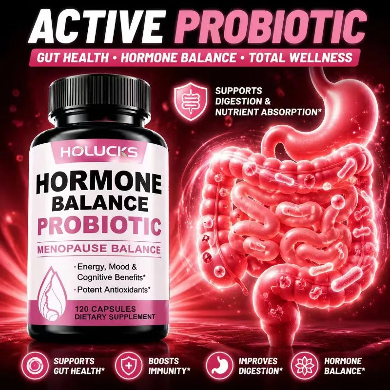 Hormone Balance Probiotic, Supports Menopause Balance, Relieves Fatigue, Mood Swings, Improve Digestion &amp; Metabolism