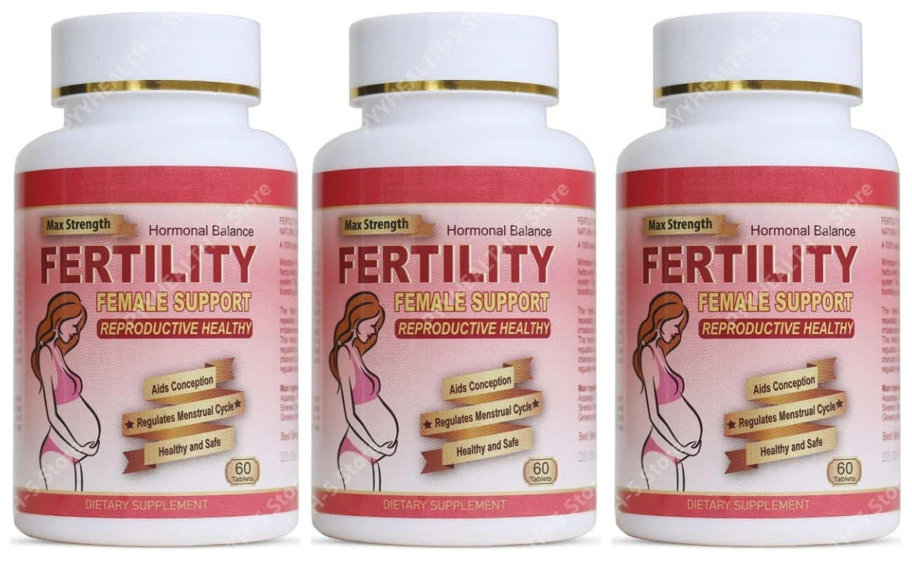 Fertility Tablets for Women, Female Prenatal Vitamin Supplements, Support Ovulation &amp; Conception, 60 Count Daily Routine