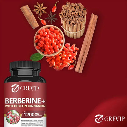 Berberine with Ceylon Cinnamon Supplement - Immune System, Cardiovascular &amp; Gastrointestinal Function