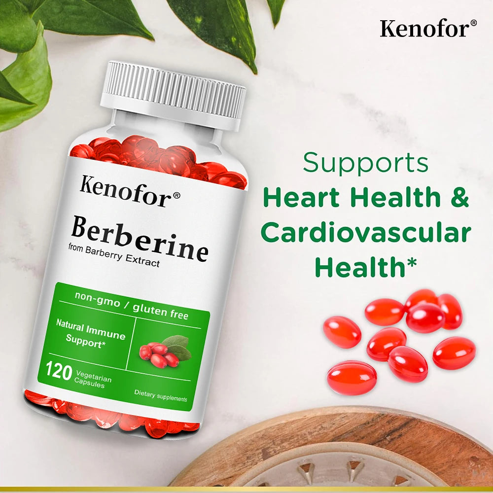 Premium Berberine Supplement Capsules - Supports Immune System Healthy Food Antioxidant,NON-GMO