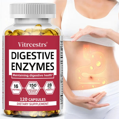 Digestive Enzymes Supplement - Digestion and Intestinal Health for Adults Men and Women, Promotes Nutrient Absorption