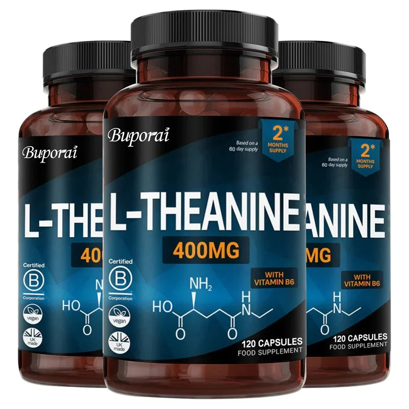 L-Theanine 400MG - Improve Mood and Reduce Anxiety, Enhancing Concentration and Cognitive Function