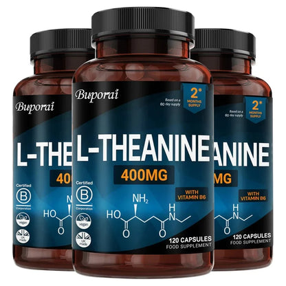 L-Theanine 400MG - Improve Mood and Reduce Anxiety, Enhancing Concentration and Cognitive Function
