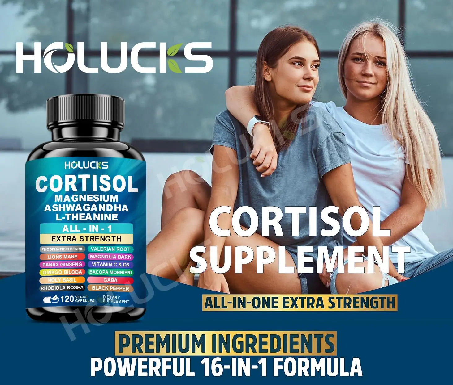 Corti-Soothe Supplement - Improve Sleep Quality, Promote Cortisol Balance, Support Adrenal Health, &amp; Relieve Fatigue -120 Pills