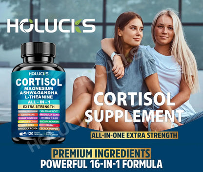 Corti-Soothe Supplement - Improve Sleep Quality, Promote Cortisol Balance, Support Adrenal Health, &amp; Relieve Fatigue -120 Pills
