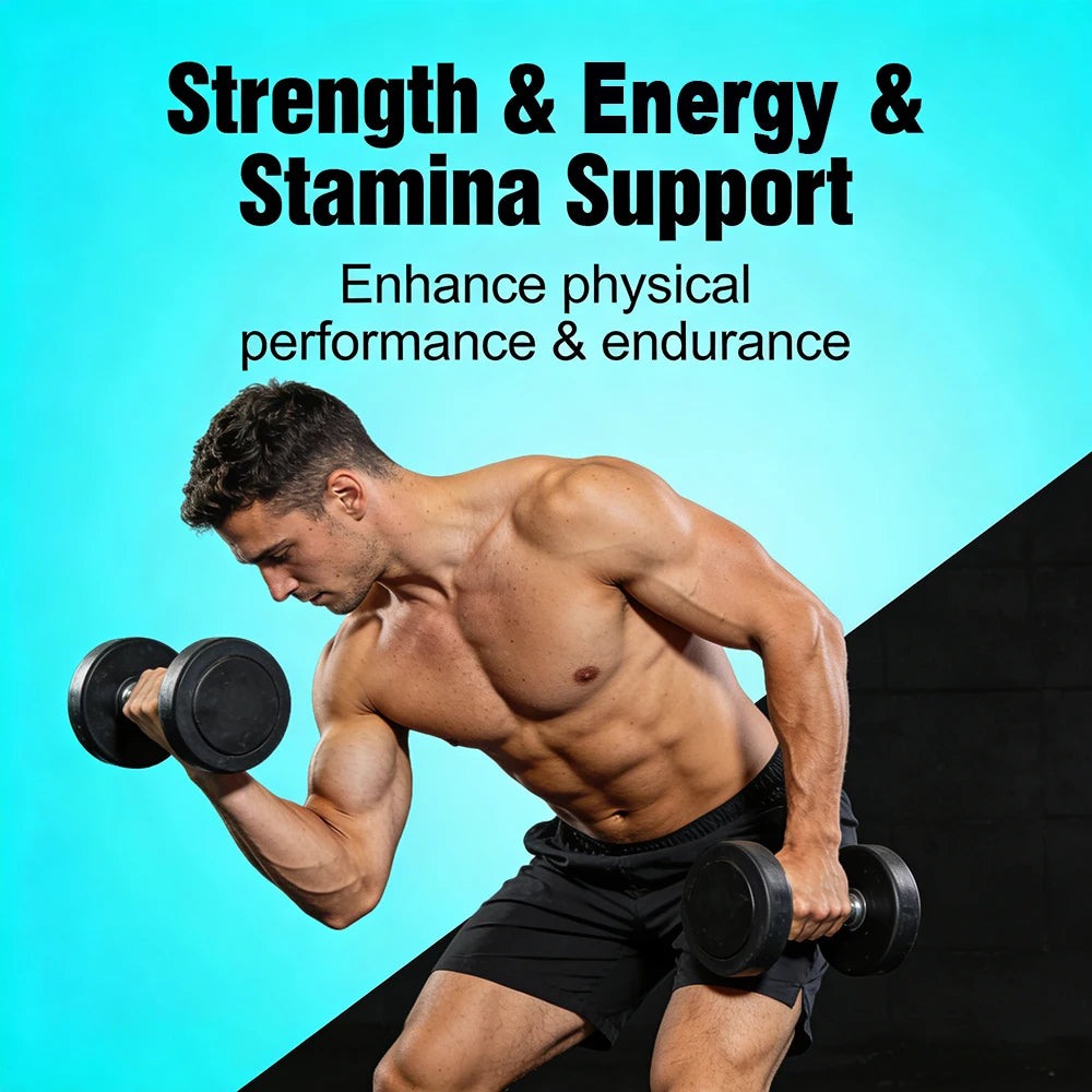 Enhancing Supplement Blend - L-Arginine + Maca + Ashwagandha, Stamina Muscle Growth, Vascular Function, Blood Circulation