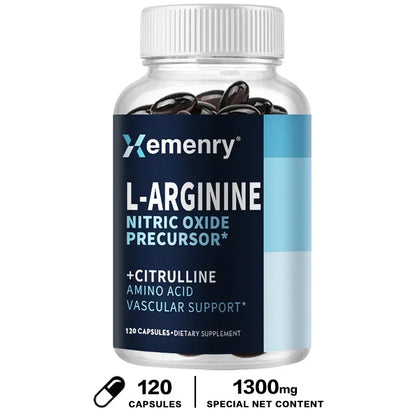 L-Arginine - Nitric Oxide Supplements - Boost Endurance &amp; Strength, Promote Muscle Growth, Improve Performance