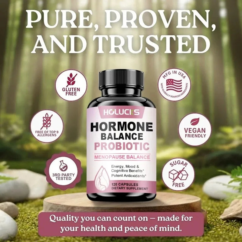 Hormone Balance Probiotic, Supports Menopause Balance, Relieves Fatigue, Mood Swings, Improve Digestion &amp; Metabolism