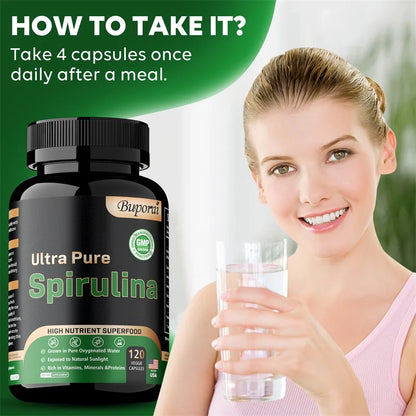 Organic Spirulina - Detoxification, Immune System, Cardiovascular, Antioxidant, Improve Digestive Health