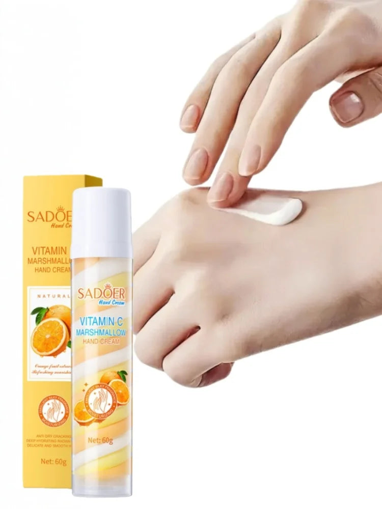 Vitamin C Hand Cream 60g, Moisturizes Dry Skin, Refreshing and Not Greasy