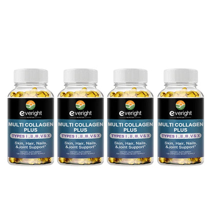 Multi Collagen Pills for Antioxidant Women &amp; Men Natural Skin Care Supplement - Hydrolyzed Protein Collagen Peptides