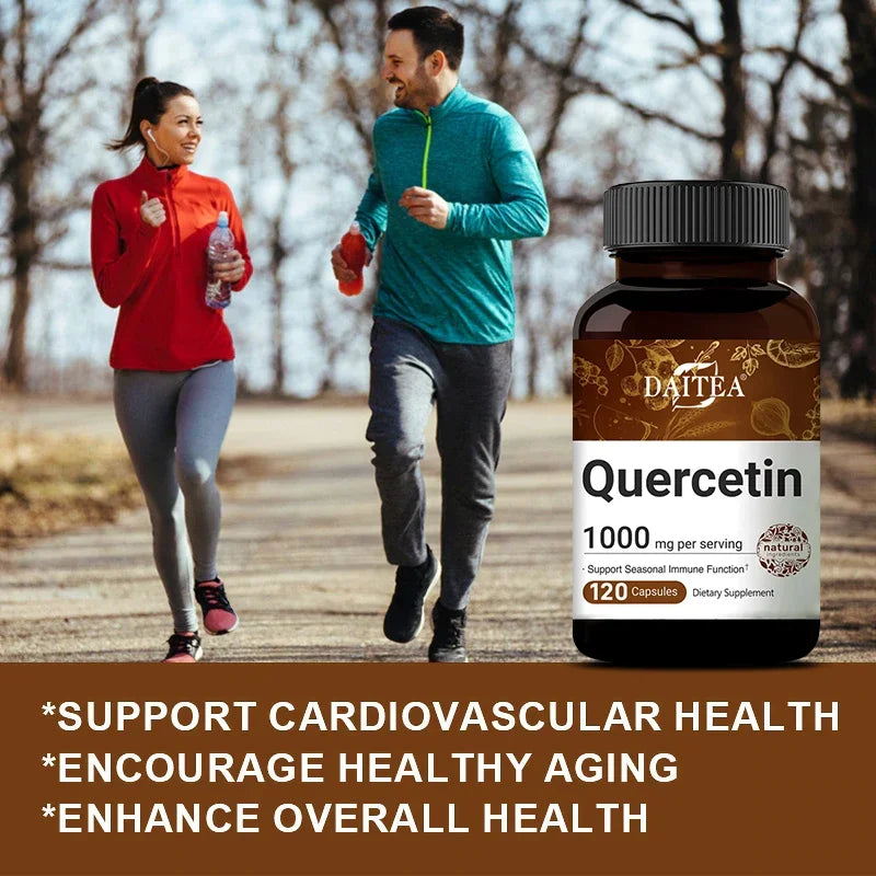 Quercetin Capsules, 1000 Mg, Supports Immunity, Promotes Blood Circulation, Metabolism, Anti-oxidation, Promotes Overall Health