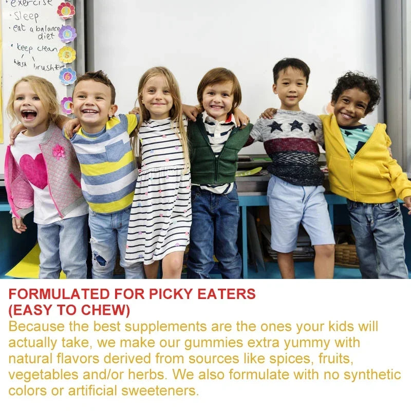 Kids Multivitamins Gummies - Boosts Immunity, Promotes Healthy Brain and Body Development, Provides Energy