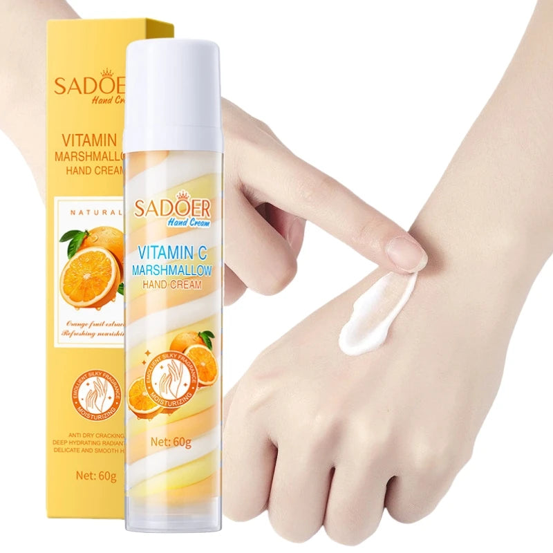 Vitamin C Hand Cream 60g, Moisturizes Dry Skin, Refreshing and Not Greasy