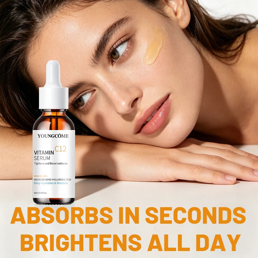 Vitamin C12 Antioxidant Face Serum - Lightweight Texture, Boost Skin Radiance, All Skin, Daily Hydrating Care