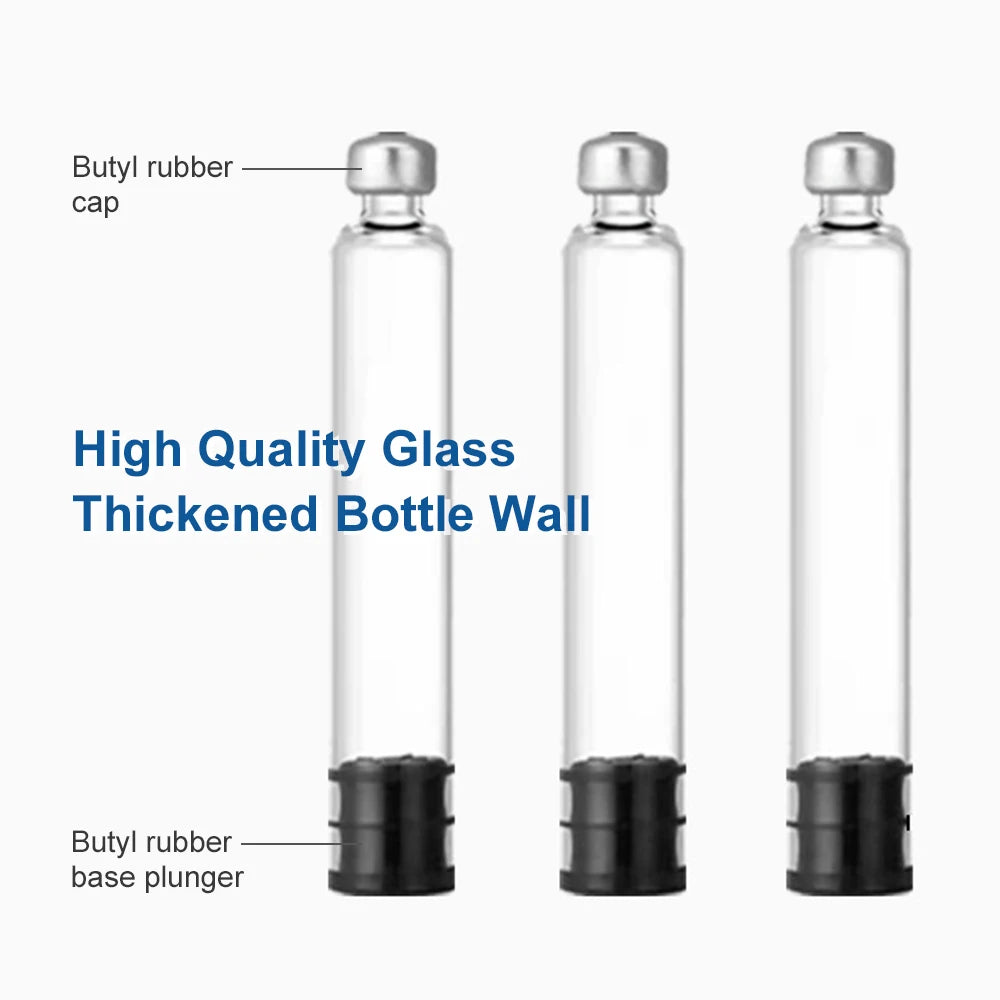 3ml Pen Cartridge, 10/20/30/50/100PCS 3cc Cartridges for Peptide Injection Pen, Empty Glass Cartridges, Individually Wrapped
